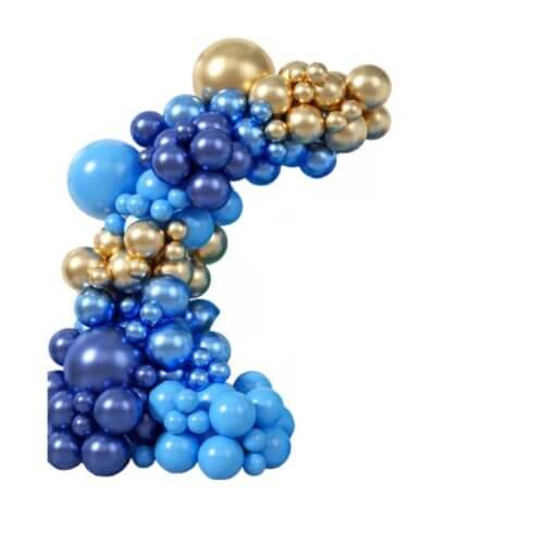 Arcada 3 Wow Shop Kit pentru arcada 101 Baloane nunate de albastru si auriu