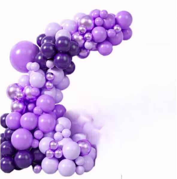 Arcada 5 Kit pentru arcada 109 Baloane nunate de mov si argintiu