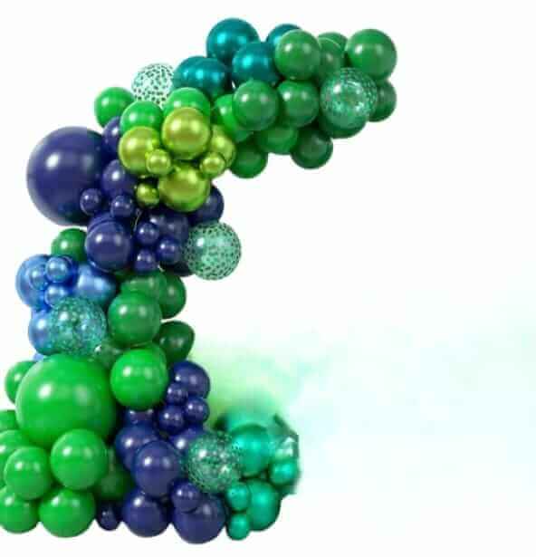 Arcada 6 Wow Sop Kit pentru arcada 90 Baloane nunate de albastru si verde