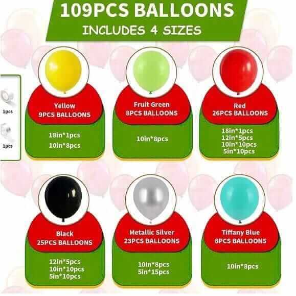 Kit pentru arcada 109 Baloane multicolore