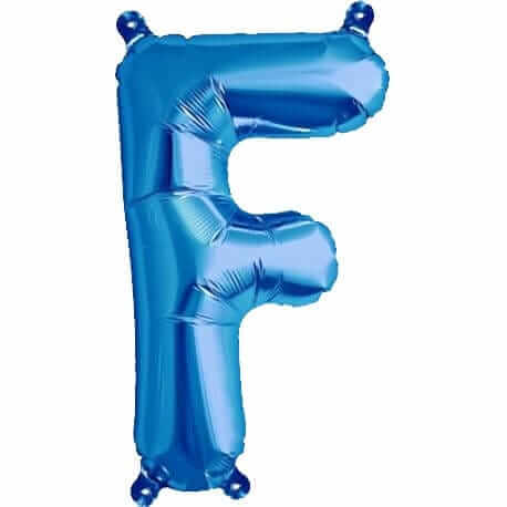 Balon folie litera F Albastru Blue Domi Party & Gifts Domi Shop Balon folie litera F, 40 cm