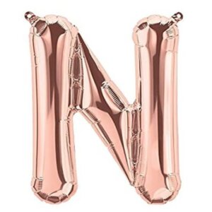 Balon folie litera N rose gold Domi Party & Gifts Domi Shop Balon folie litera N, 40 cm