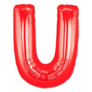Balon folie litera U rosu red Domi Party & Gifts Domi Shop Balon folie litera U, 40 cm