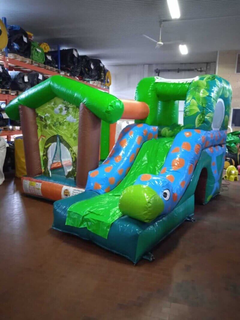 Toboganul gonflabil Jungle Combo – Aventură sălbatică pentru micii exploratori! 🐍🌿