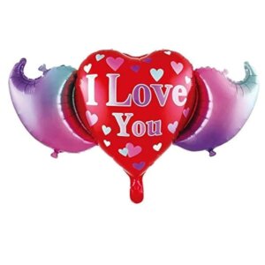 Set Valentine's Day, balon folie inima + 10 baloane de latex