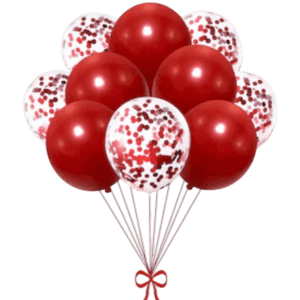 Set Valentine's Day, balon folie inima + 10 baloane de latex