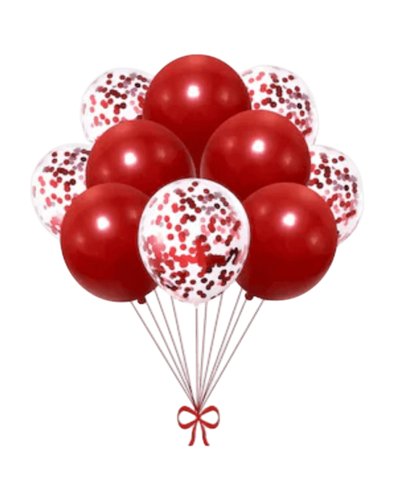 Set Valentine's Day, balon folie inima + 10 baloane de latex