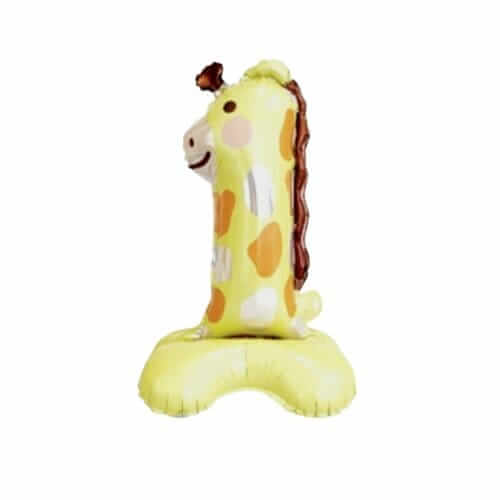 Balon folie cifra 1 imprimeuri animale