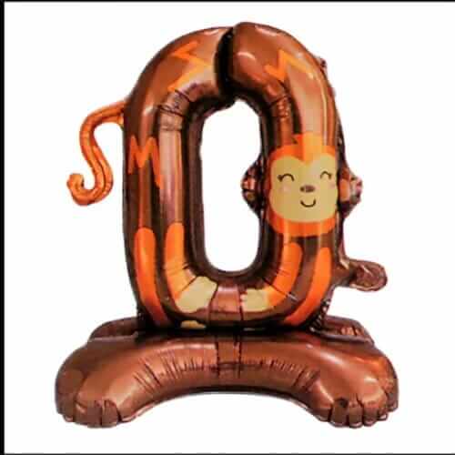 Cifra 1 animal print girafa wow shop maimuta Balon folie cifra 0 imprimeuri animale