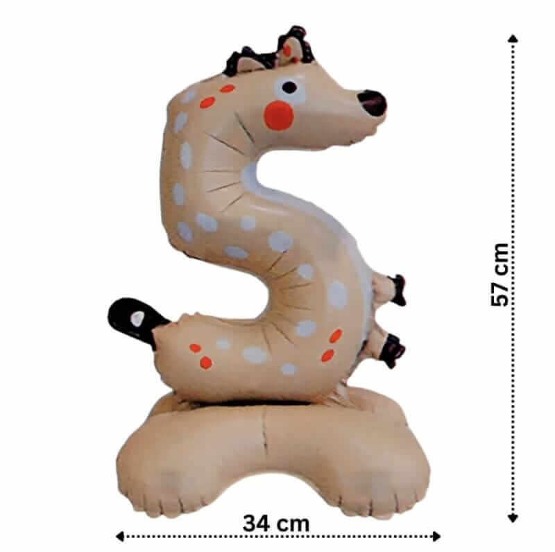 Cifra 1 animal print hiena wow shop Balon folie cifra 5 imprimeuri animale
