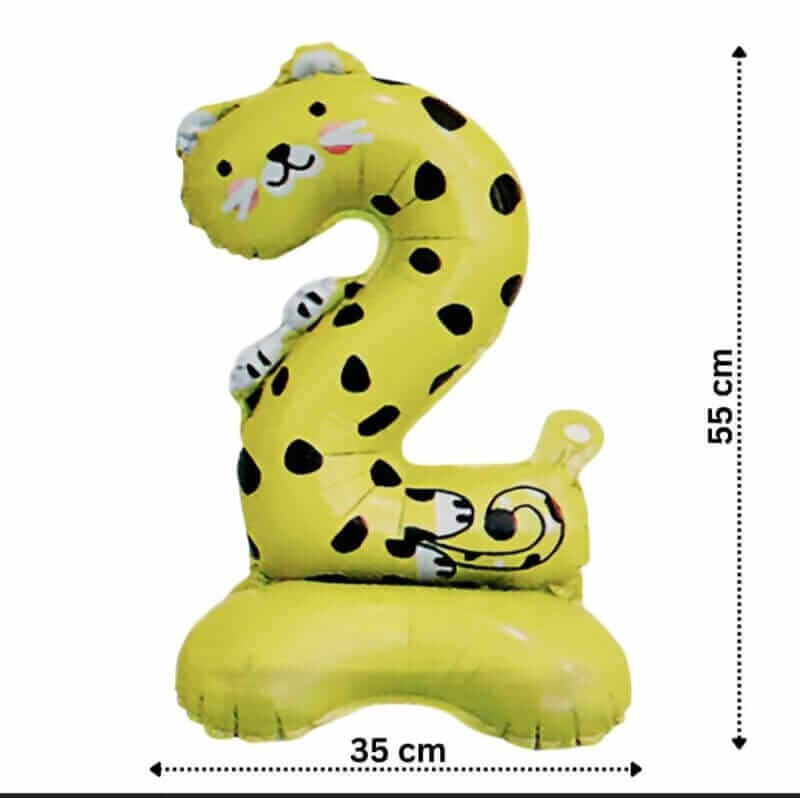 Cifra 1 animal print leopard wow shop Balon folie cifra 2 imprimeuri animale