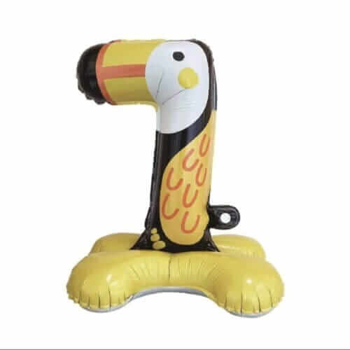 Cifra 1 animal print tucan wow shop Balon folie cifra 7 imprimeuri animale