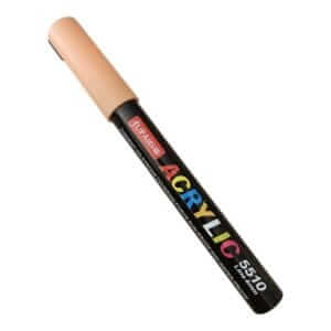 Marker cu vopsea acrilica, varf rotund de 4 mm, portocaliu - piersica