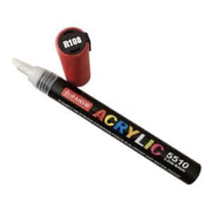 Marker cu vopsea acrilica, varf rotund de 4 mm, rosu