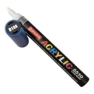 Marker cu vopsea acrilica, varf rotund de 4 mm, albastru
