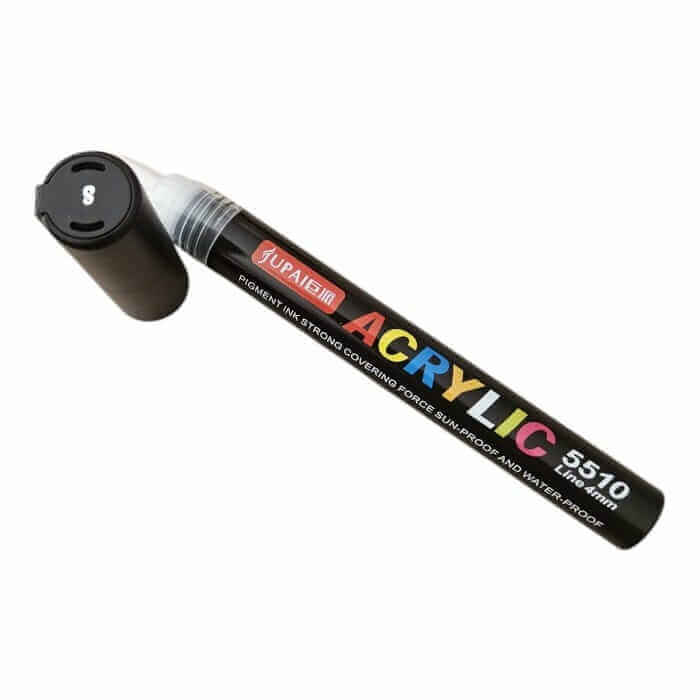Marker cu vopsea acrilica, varf rotund de 4 mm, negru