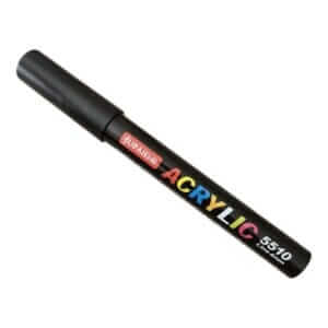 Marker cu vopsea acrilica, varf rotund de 4 mm, negru