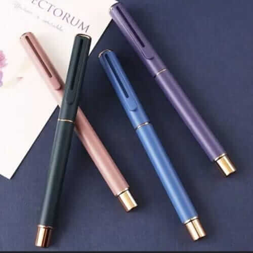 Stilou metalic cu penita ascunsa si radiera