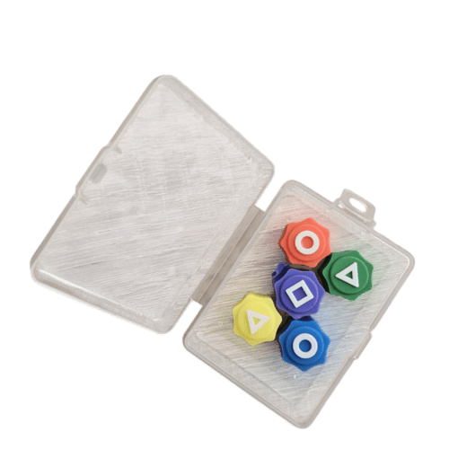 Gonggi joc traditional coreean, Squid Game/Jocul Calamarului, set 5 piese multicolore