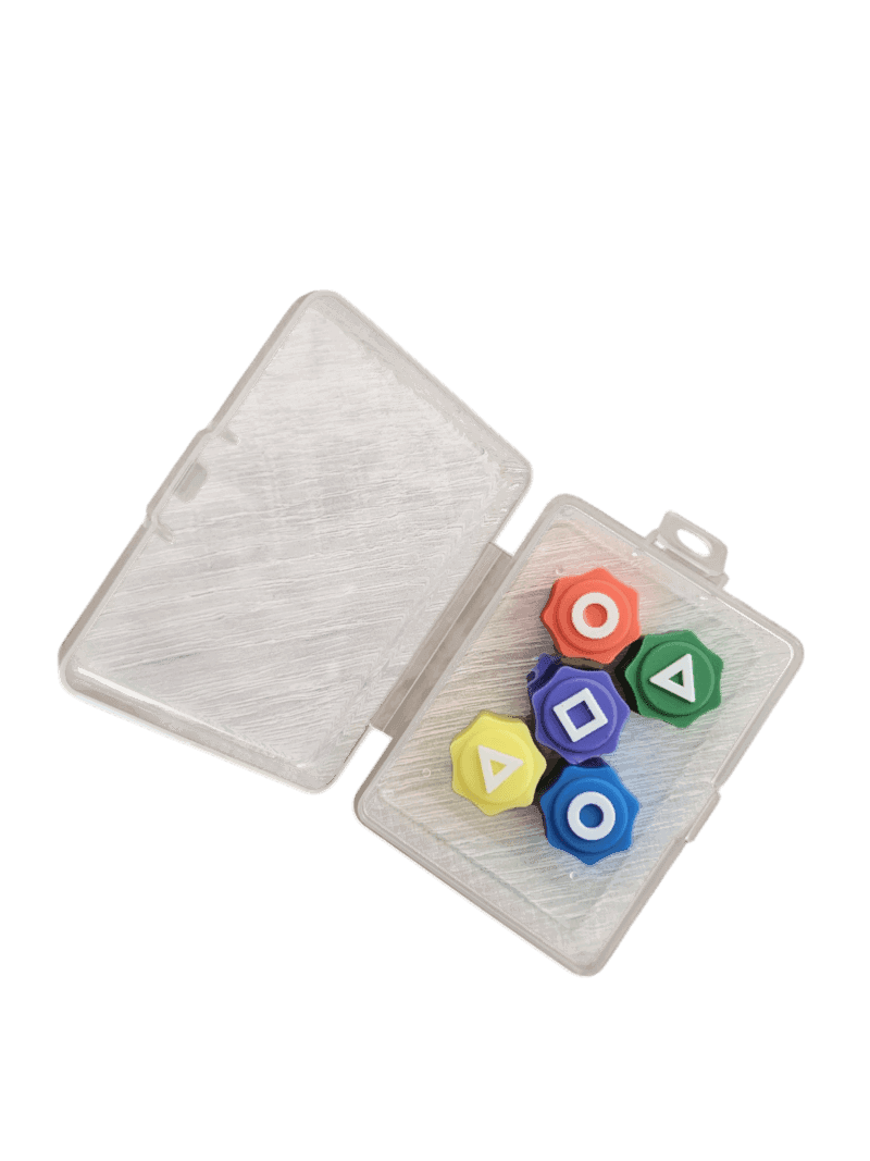 Gonggi joc traditional coreean, Squid Game/Jocul Calamarului, set 5 piese multicolore