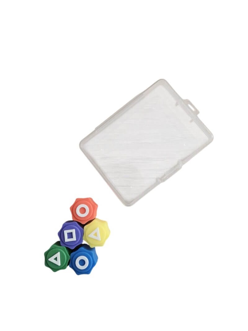 Gonggi joc traditional coreean, Squid Game/Jocul Calamarului, set 5 piese multicolore