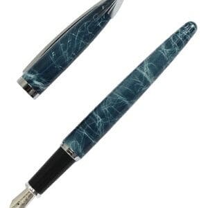 Stilou elegant bleu, incarcare duala rezervor si rezerva