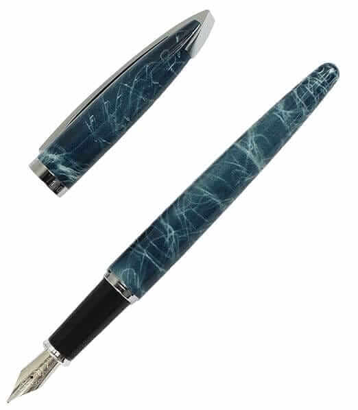 Stilou elegant bleu, incarcare duala rezervor si rezerva