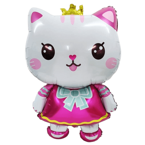 Balon Folie Hello Kitty cu Coroniță, 60 cm