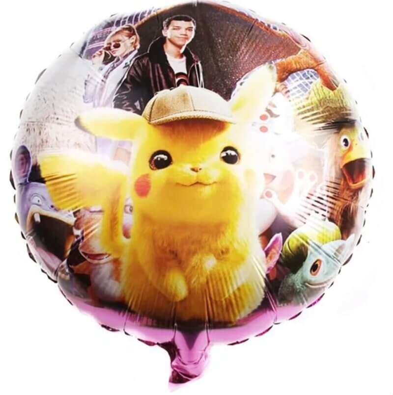 Balon folie Pokemon Pikachu, rotund, 45 cm