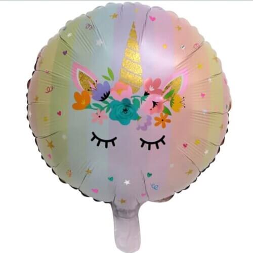 Balon Folie Rotund, 45 cm, Unicorn