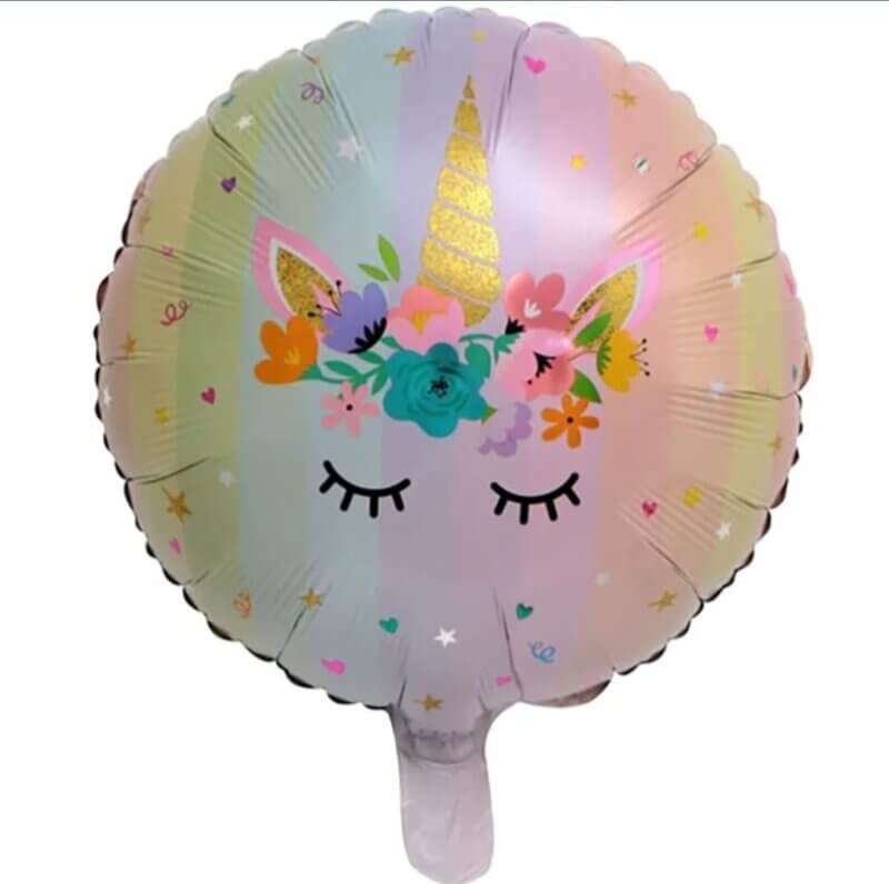 Unicorn rotund WoW Shop Balon Folie Rotund, 45 cm, Unicorn