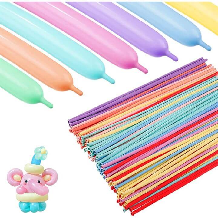 Set 100 baloane de modelaj, Culori macaron