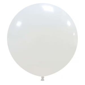 Balon jumbo alb, latex, 90 cm
