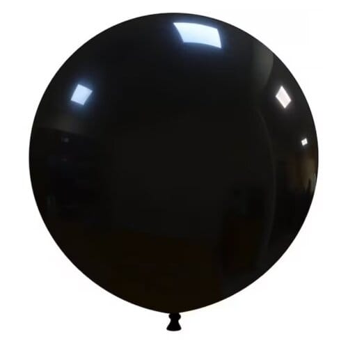 Jumbo negru wow shop Balon jumbo negru, latex, 90 cm