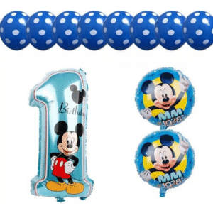 Set 13 baloane, Aniversare 1 an, tema Mickey Mouse