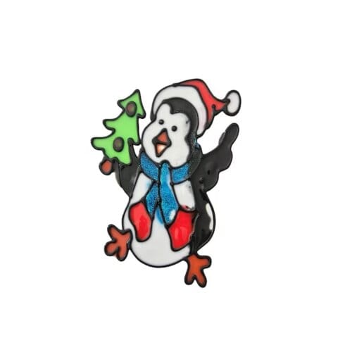 Sticker pentru fereastra, imagini de Craciun, Pinguin