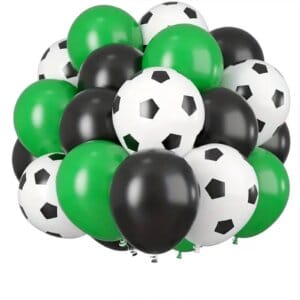 Set baloane model fotbal, 45 bucati, latex, multicolor, Wow Shop