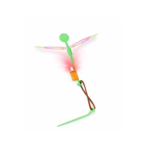 Sky Spinner cu LED – Elicopter Zburător pentru Copii, set 5 buc, Verde