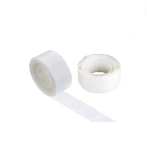 Untitledq Set puncte adezive pentru baloane 2 role banda dublu adeziva, 200 puncte lipici transparent pentru decoratiuni petreceri