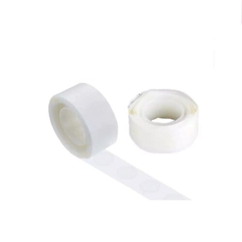 Set puncte adezive pentru baloane 2 role banda dublu adeziva, 200 puncte lipici transparent pentru decoratiuni petreceri