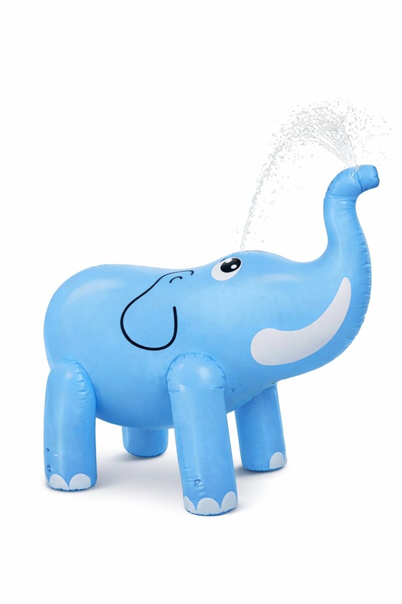 Jucarie Gonflabila pentru Copii Tip Elefant, Pulverizare cu Apa, 4 Picioare, Culoare Albastru