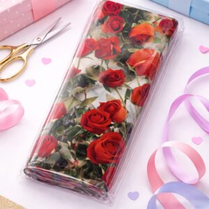 Hartie pentru Impachetat Cadouri 100 x 70 cm, Coala trandafiri portocalii