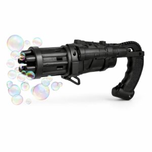 Pistol automat pentru baloane de sapun, cu baterii