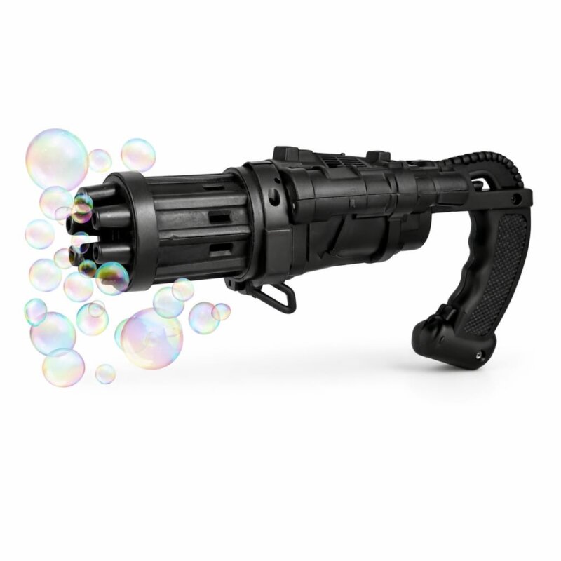 Pistol automat pentru baloane de sapun, cu baterii