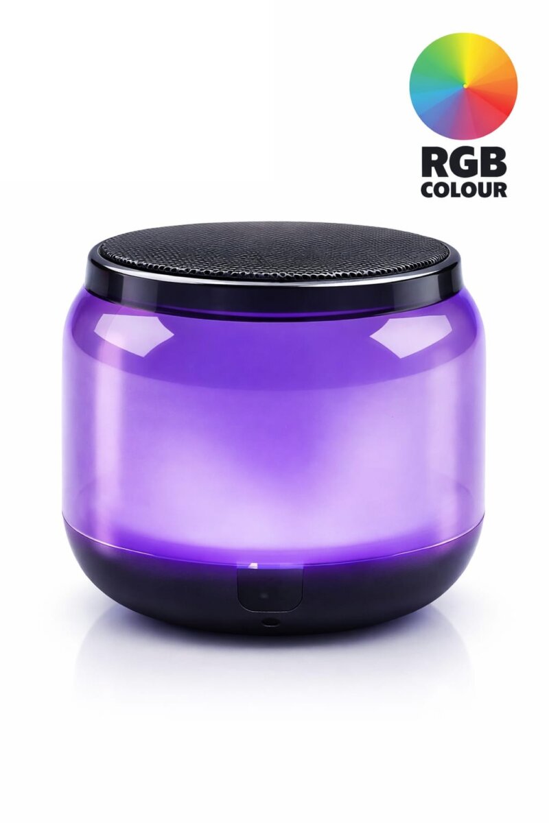 Mini boxa portabila wireless, lumini colorate, 8-10 ore redare, pentru copii si adulti
