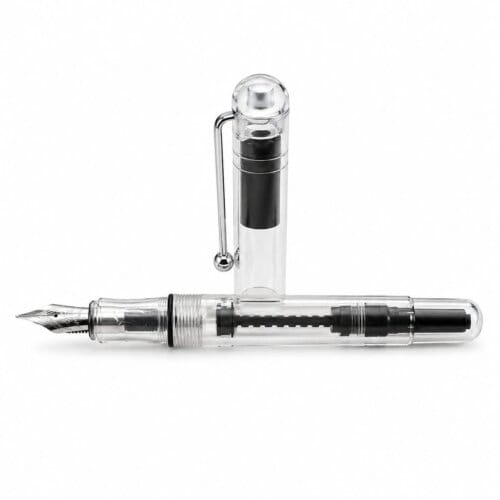 WhatsApp Image 2026-04-28 at 10.11.13 Stilou Transparent Alb cu Design Modern si Penita Metalica, alimentare cu pompita sau rezerve