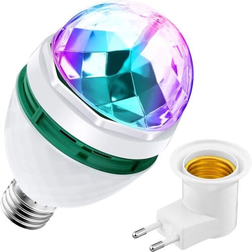 res_f1de6885397d4ea0fd508f6f354a3bc3 Bec pentru scena Bec rotativ cu LED stroboscopic pentru petrecere disco, multicolor