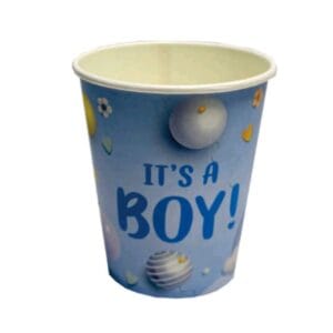 Pahare din carton – Set 8 bucati – Pahare pentru Petrecere - It's a boy