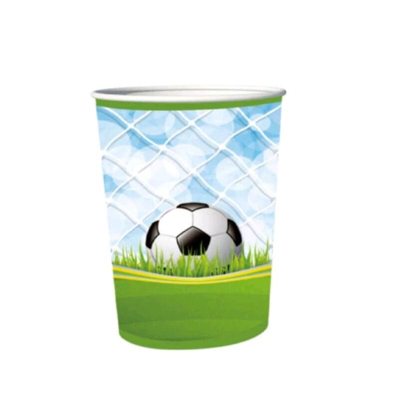 Pahare din carton – Set 8 bucati – Pahare pentru Petrecere -  Fotbal - Poarta