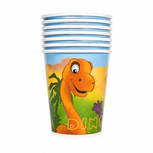 Pahare din carton Jungla pentru Copii – Set 8 bucati – Decor Petrecere Tematica Jungla